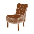 Soft vintage armchair. Decoration and interior design