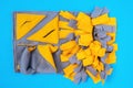 Soft washable textile training snuffle mat for nose work for pet. Intellectual games with pet Royalty Free Stock Photo