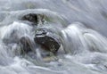 Soft Water Rushing Over Rocks