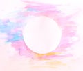 Soft watercolor background paint by brush with circle space in middle Royalty Free Stock Photo