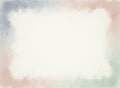 Soft watercolor frame background with pastel edges and textured paper look Royalty Free Stock Photo