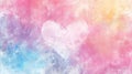 Soft watercolor heart backdrop, suitable for newborn announcements and sentimental craft projects