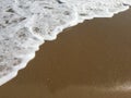 Soft wave of Black Sea on sandy beach Royalty Free Stock Photo