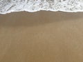 Soft wave of Black Sea on sandy beach Royalty Free Stock Photo