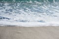 Soft wave of Black sea on sandy beach Royalty Free Stock Photo