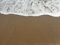 Soft wave of Black Sea on sandy beach Royalty Free Stock Photo