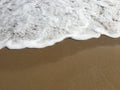 Soft wave of Black Sea on sandy beach Royalty Free Stock Photo