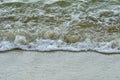 Soft wave hiting sandy beach at Nipah Bay Pangkor Island, Malaysia