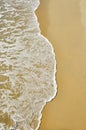 Soft wave of the sea on sandy beach Royalty Free Stock Photo