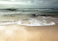 Soft wave of the sea on the sandy beach Royalty Free Stock Photo