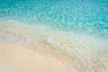 Soft wave of the tropical sea on the sandy beach Royalty Free Stock Photo