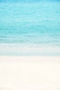 Soft wave of the tropical sea on the sandy beach. Royalty Free Stock Photo