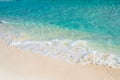 Soft wave of the turquoise sea on the sandy beach Royalty Free Stock Photo