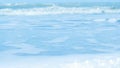 Soft waves with bubbles foams of clear blue water ocean sea on tropical sand beach Royalty Free Stock Photo