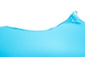 Soft waves create blurry bubbles floating beneath clean blue liquid Royalty Free Stock Photo