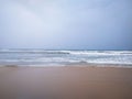 Soft waves of white sea on the Goa beach Royalty Free Stock Photo