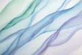 Soft Wavy Translucent Lines in Gradient Green Blue and Purple Abstract Background Royalty Free Stock Photo