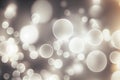 Soft White Blurred Background with Festive Bokeh Christmas Lights for Greeting Cards and Banners Royalty Free Stock Photo