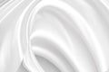 Soft white fabric abstract silky textile curve ring decorative background