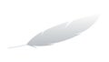 Soft White Feather Vector. Gentle Delicate Plume Design Element, vector design Generative AI Royalty Free Stock Photo
