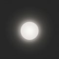 Soft White Glowing Sphere Against Dark Gray Background abstract circle Royalty Free Stock Photo