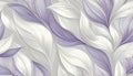 Soft White and Purple Embossed Leaf Pattern AI Generated Royalty Free Stock Photo