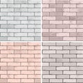 soft white texture bricks abstract old brick wall horizontal textured Royalty Free Stock Photo