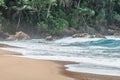 Soft white waves on the beach Royalty Free Stock Photo