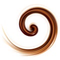 Vector background of swirling creamy chocolate texture