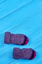 Soft wool knit baby socks.