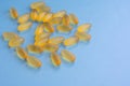 Soft yellow jelly chewable pills filled by fish oil as a source of Omega 3. Capsules