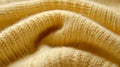 Soft Yellow Knitted Fabric Texture Detail Royalty Free Stock Photo