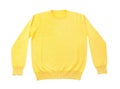 Soft yellow sweater isolated on white Royalty Free Stock Photo
