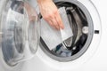 Soft your laundry by droping dryer sheets into your dryer or washing mashine