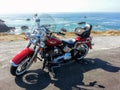Softail Deluxe 2012 motorcycle of Harley Davidson sitting on the West coast