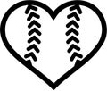 Softball ball heart