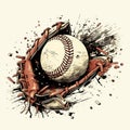 Softball or baseball sports logo Royalty Free Stock Photo