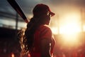 Softball Baseball. team sport with a ball, Fast pitch, Slow pitch, An energetic game of bat and ball, glove. Teamwork Royalty Free Stock Photo