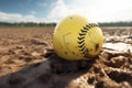 Softball Baseball. team sport with a ball, Fast pitch, Slow pitch, An energetic game of bat and ball, glove. Teamwork Royalty Free Stock Photo