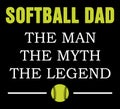 Softball Dad THE MAN THE MYTH THE LEGEND Royalty Free Stock Photo