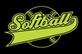 Softball Design With Banner