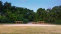 softball diamond in a city park in the early morning Royalty Free Stock Photo