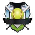 Softball Emblem Badge Illustration Royalty Free Stock Photo