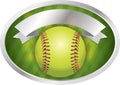Softball Emblem Banner Illustration Royalty Free Stock Photo