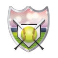 Softball Emblem Illustration Royalty Free Stock Photo