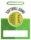 Softball Game Flyer Illustration Royalty Free Stock Photo
