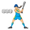 Softball Girl Royalty Free Stock Photo