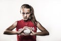 Softball Girl Royalty Free Stock Photo