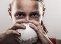 Softball Girl Royalty Free Stock Photo