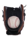 Softball glove and ball Royalty Free Stock Photo